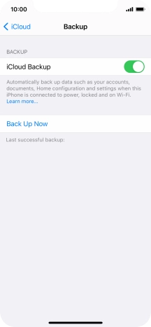 Press Back Up Now and wait while the phone memory is backed up.