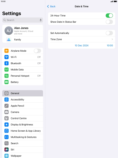 Press the indicator next to 