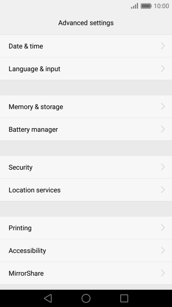 Press Battery manager.
