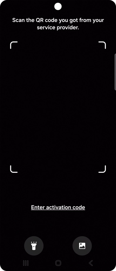 Place the QR code you've received inside the phone camera frame to scan the code.