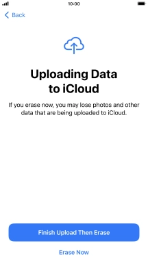 Press the required setting.