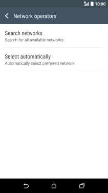 If you want to select a network automatically, press Select automatically.