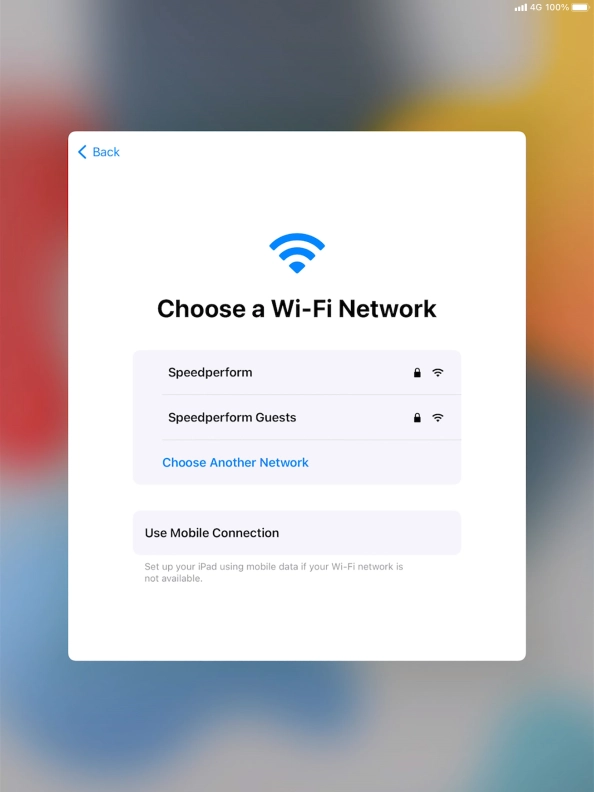 Press the required Wi-Fi network.