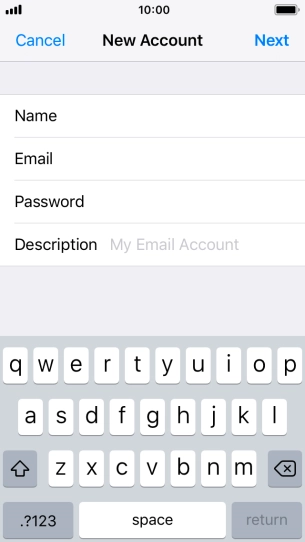Press Description and key in the required name.
