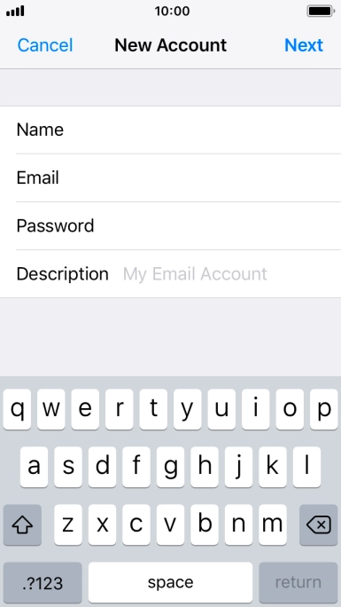 Press Description and key in the required name.