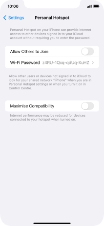 Press Wi-Fi Password and key in the required password.