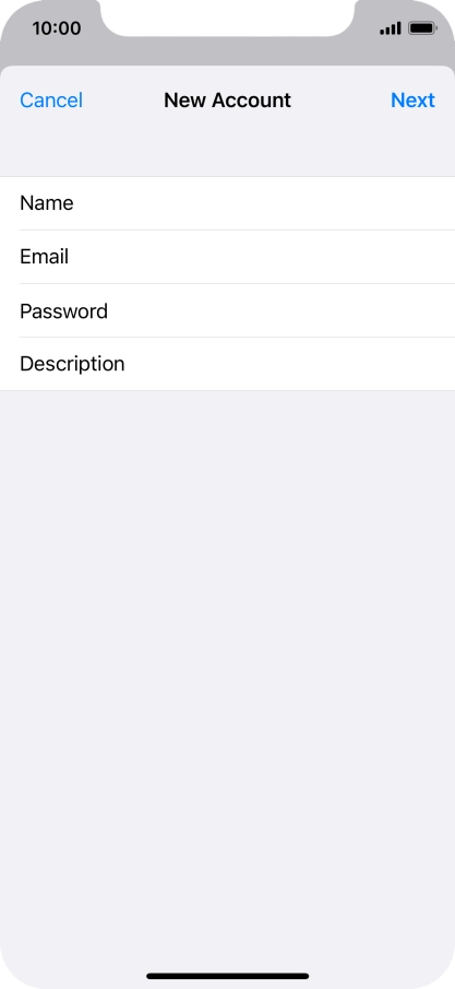 Press Description and key in the required name.