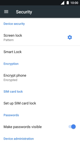 Press Set up SIM card lock.
