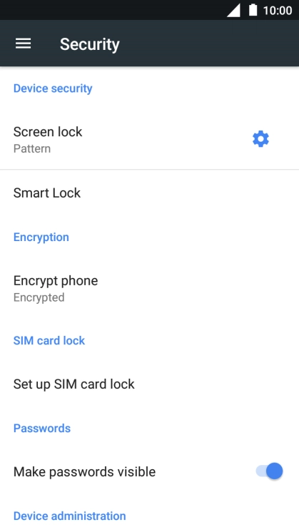 Press Set up SIM card lock.
