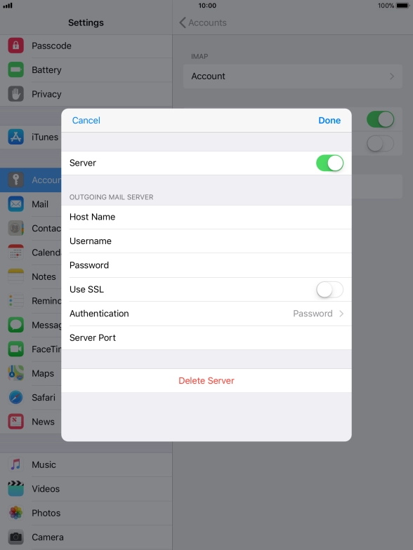 Press Authentication.