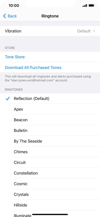 Press the required ring tones to hear them.