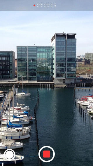 Press the stop icon to stop recording.