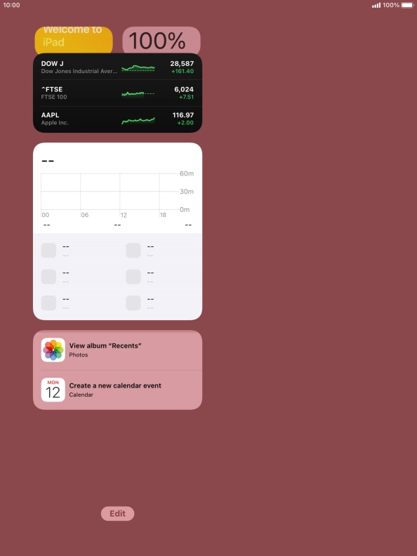 Press and hold the required Widget Stack.