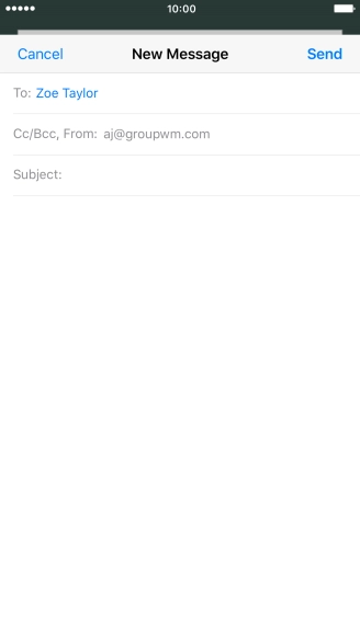 Press Subject: and key in the required subject.