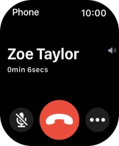 Press the end call icon.