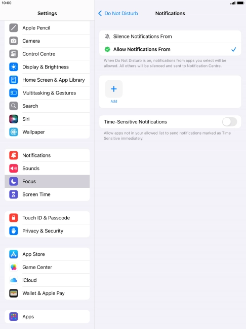 Press the indicator next to 