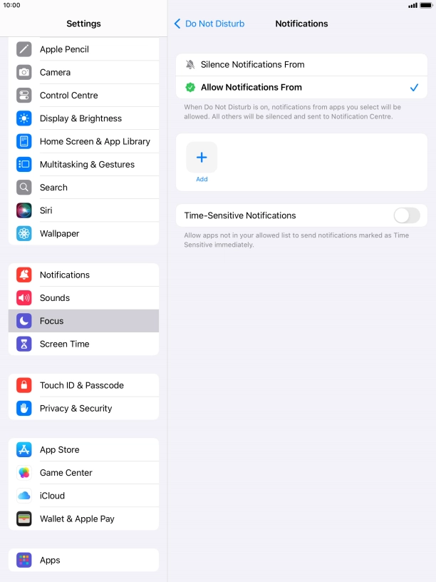 Press the indicator next to 