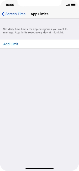 Press Add Limit.