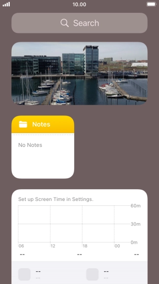 Press and hold the required Widget Stack.