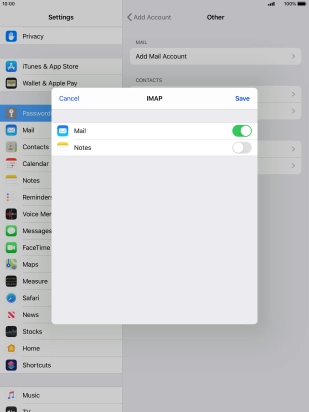 Press Save. Your email account has now been set up. To select more settings for incoming and outgoing server, proceed with the following steps.