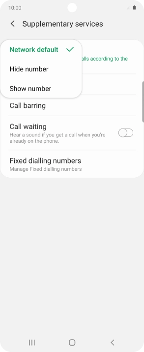 Press Show number to turn on caller identification.