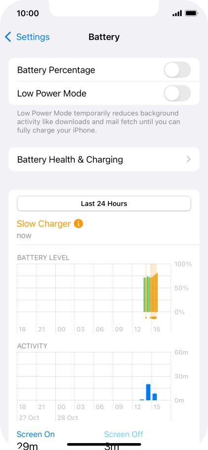 Press Battery Health & Charging.