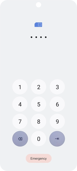 If you're asked to key in your PIN, do so and press arrow right.