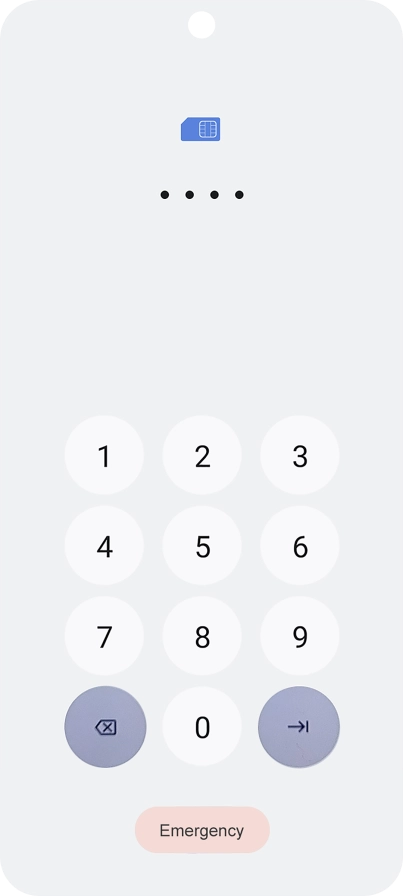 If you're asked to key in your PIN, do so and press arrow right.