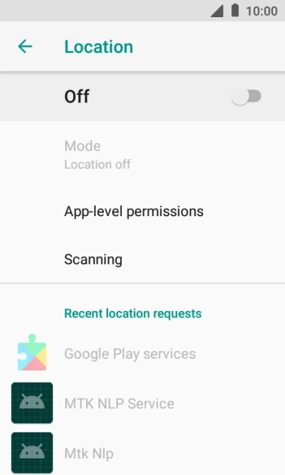 Press the indicator to turn the function on or off.