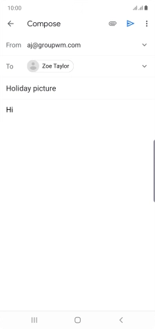 Press the attachment icon.