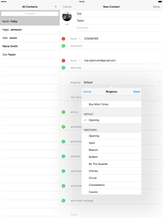 Press the required ring tones to hear them.