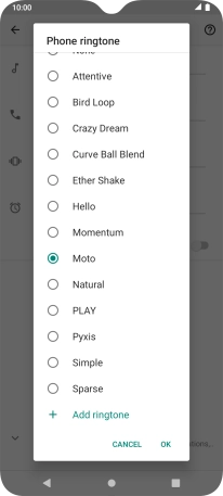 Press the required ring tones to hear them.