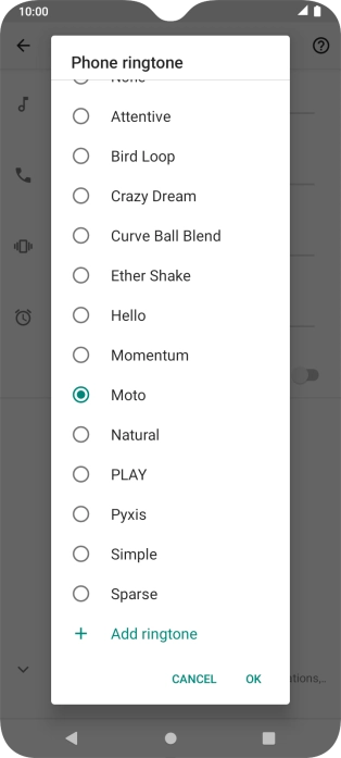 Press the required ring tones to hear them.