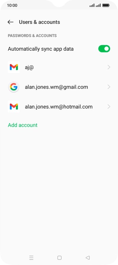 Press the indicator next to 