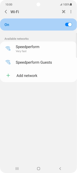 Press the menu icon.