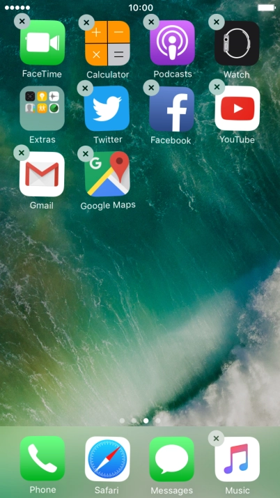 Press the delete icon.