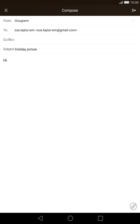 Press the attachment icon.