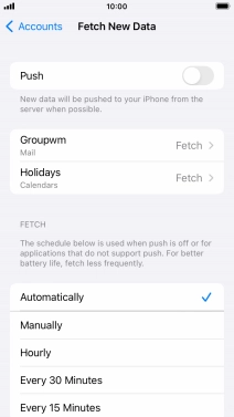 If you turn off the function, press the required setting.