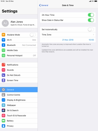 Press the indicator next to 