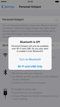 Press WiFi and USB Only. An internet connection from your computer via your phone is automatically established.