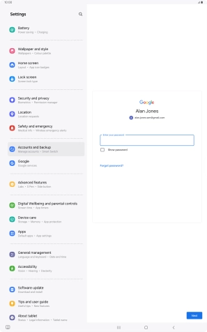 Press the field below 