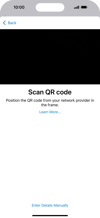 Place the QR code you've received inside the phone camera frame to scan the code.