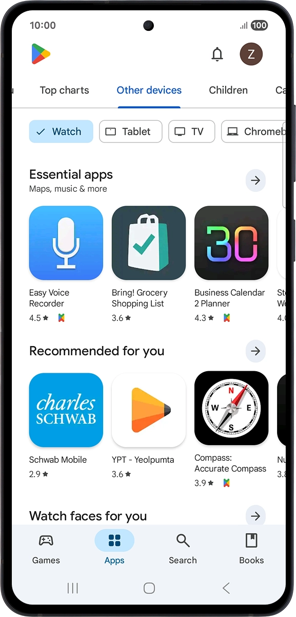 On your phone: Press Search.