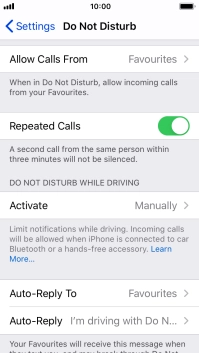 Press the indicator next to 