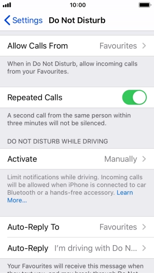 Press the indicator next to 