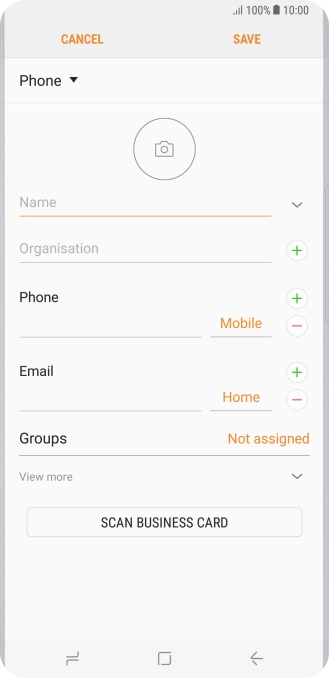 Press Name and key in the required name.