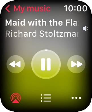 Turn the Digital Crown to select the required volume.