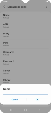 Key in Vodafone MMS and press OK.