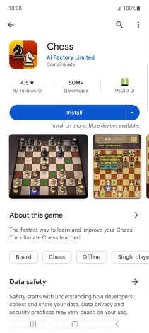 Press Install and follow the instructions on the screen to install the app.