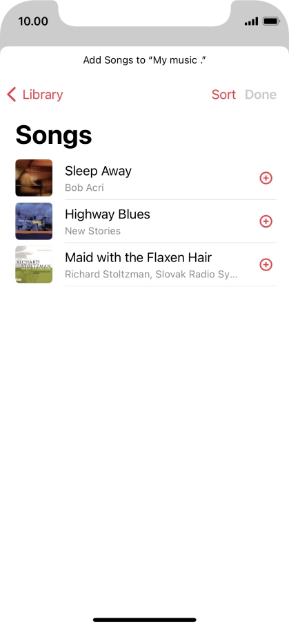 Go to the required category and press the required audio file.